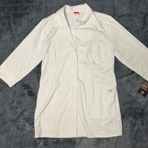 Dickies EDS Professional Whites Lab Coat Missy Fit White 84407 Womens Medium NWT